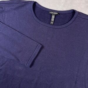 Eileen Fisher Long Sleeve Crew Neck Casual Top Organic Cotton Blend Womens M